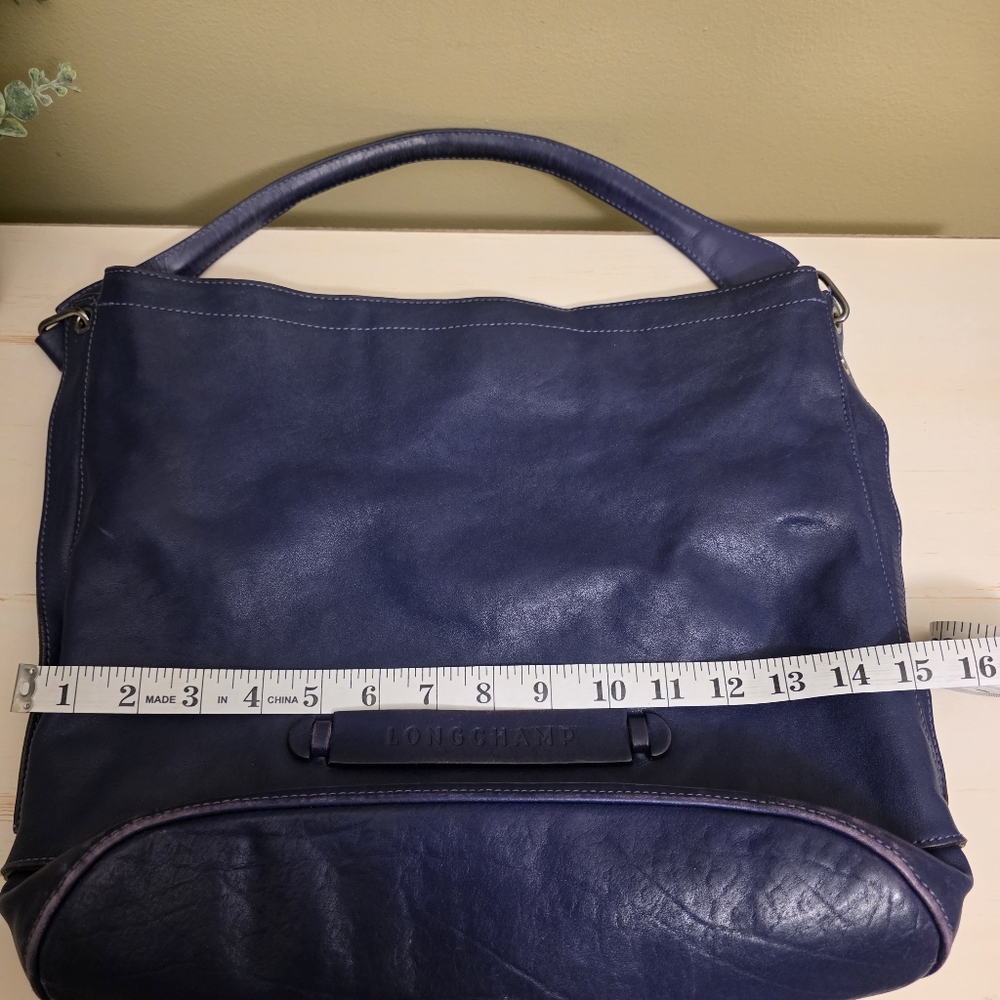 Longchamp | Indigo Leather 3D Hobo Bag - Picture 12 of 16